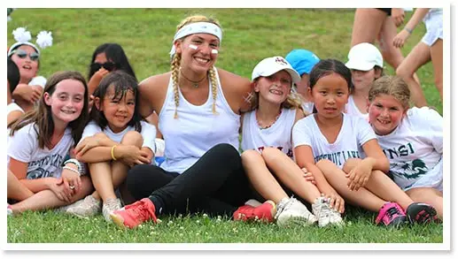 Teen campers enjoying group activities at Chestnut Lake Camp in Pennsylvania