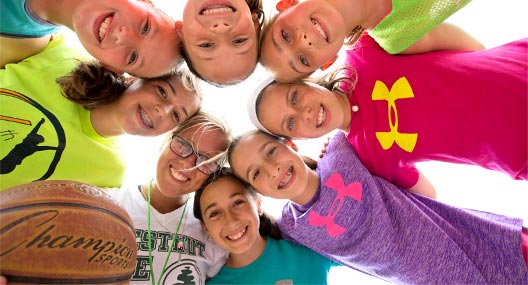 Contact page header image featuring campers at Chestnut Lake Camp