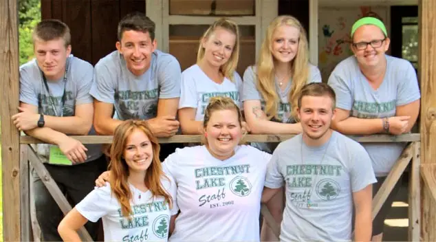 Staff login image featuring camp counselors and staff at Chestnut Lake Camp