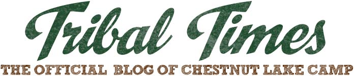 Tribal Times blog graphic featuring camp news and updates from Chestnut Lake Camp in Beach Lake, PA